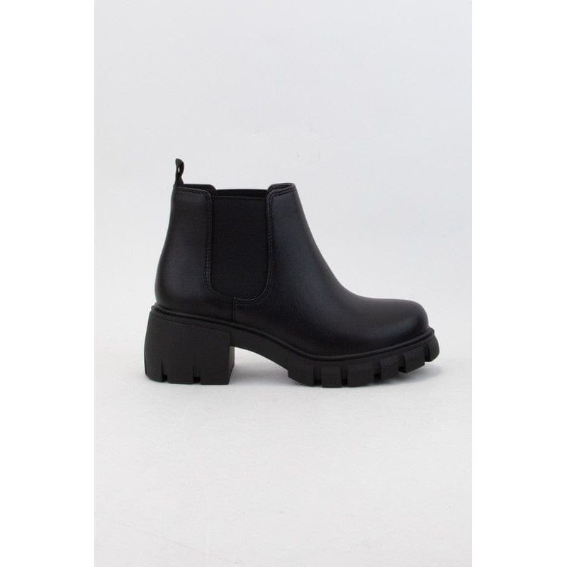 Poppy Chunky Lug Sole Chelsea Ankle Boots
