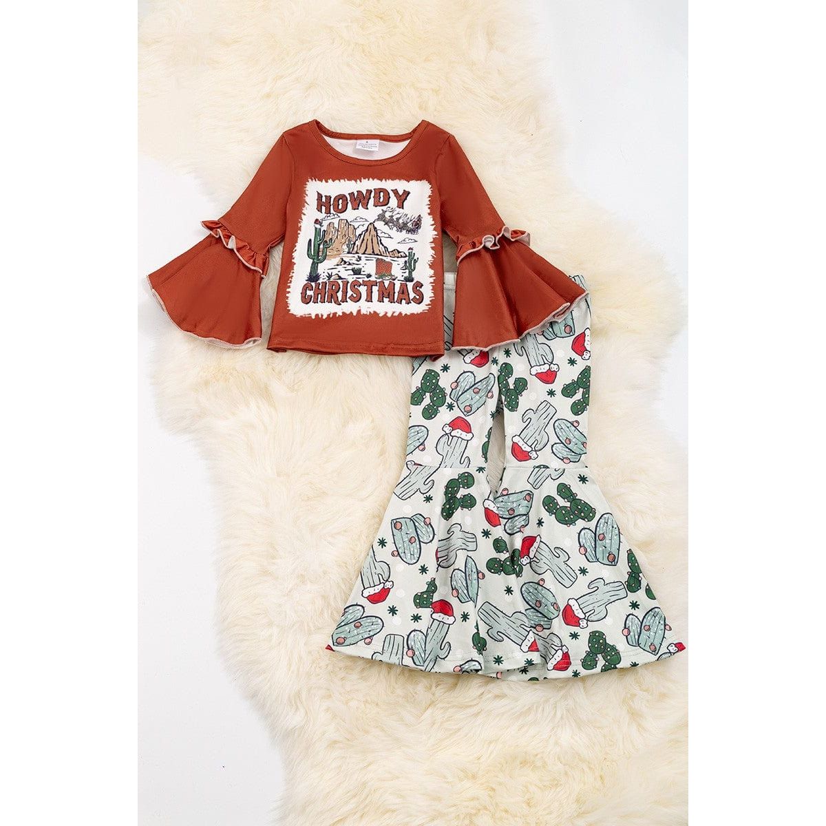 Howdy Christmas Dessert Printed 2 Piece Set.