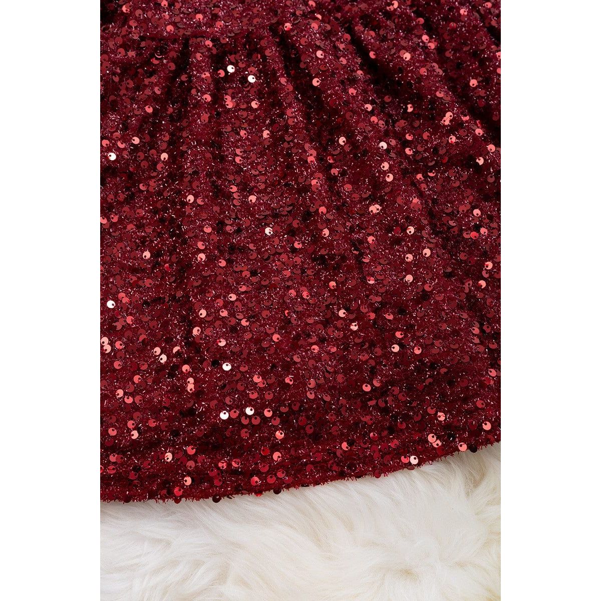 Beautiful Burgundy Sequins Dress.