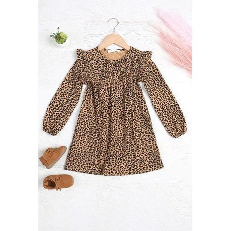 Kids Shirring Ruffle Detail Long Sleeve