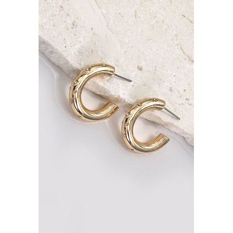 Rhinestone Studded Hoop Earrings