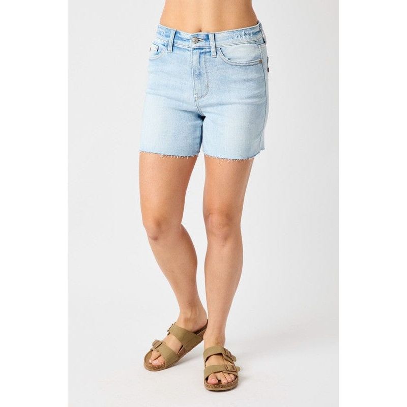 Judy Blue High Waist Shorts with Destroy at Back
