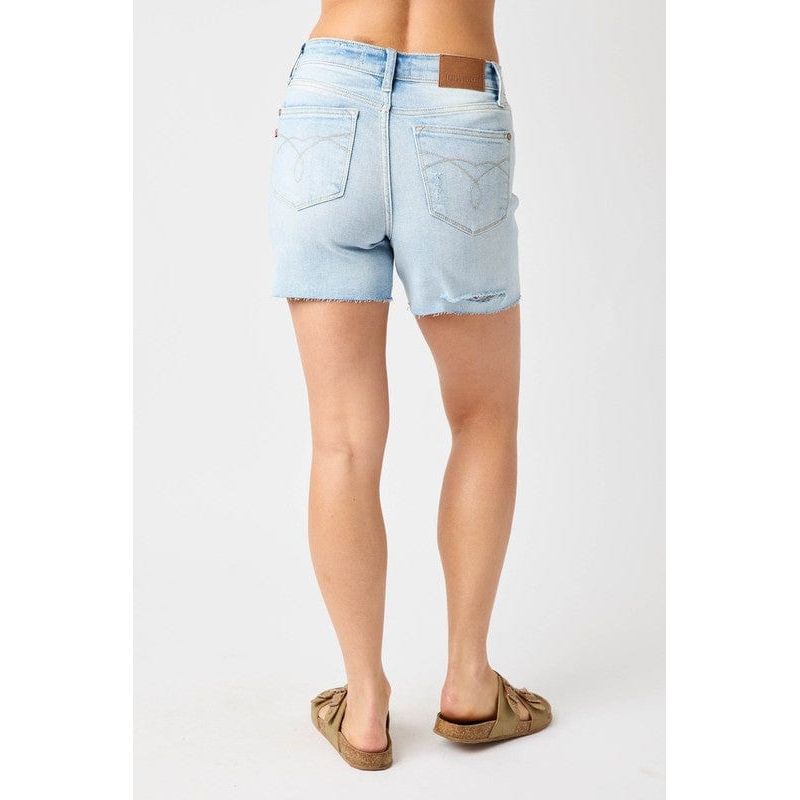 Judy Blue High Waist Shorts with Destroy at Back