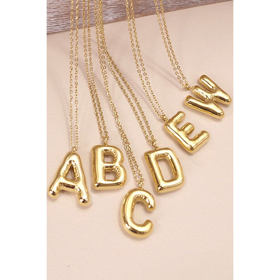 18k Stainless Steel Tarnish Free Initial Necklace