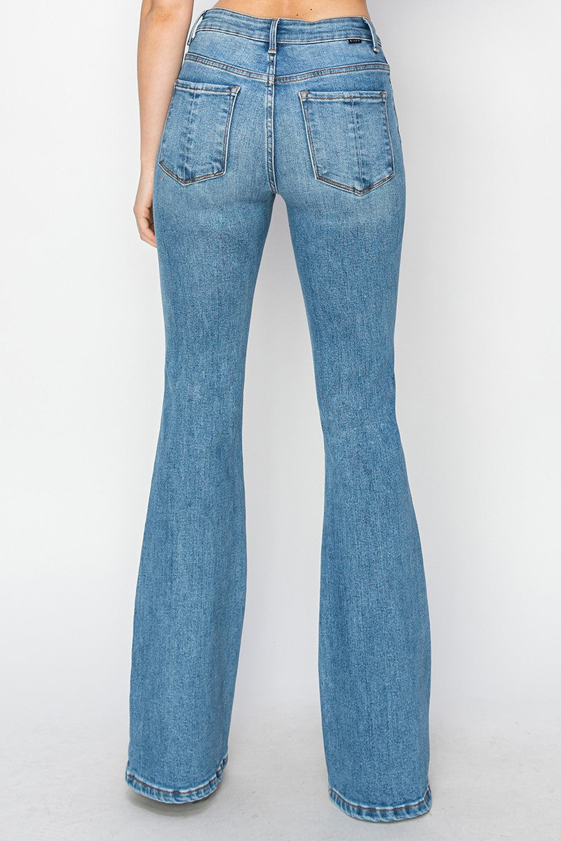 Mid Rise Flare Basic Jeans
