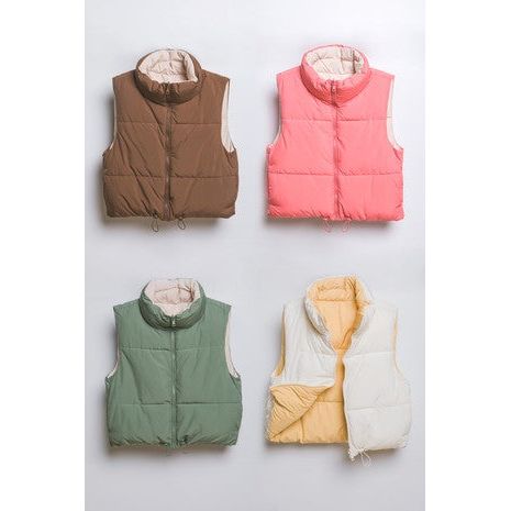Woven Solid Reversible Vest