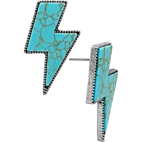 Western Gemstone Thunderbolt Earring