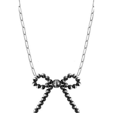 Navajo Pearl Ribbon Clip Chain Necklace