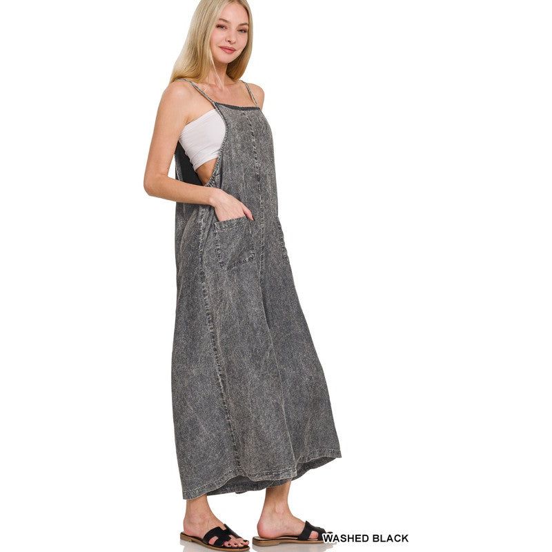 Lyocell Acid Washed Wide Leg Jumpers
