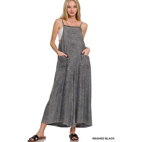 Lyocell Acid Washed Wide Leg Jumpers