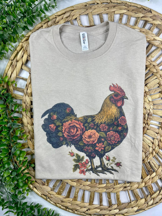 Floral Chicken T-Shirt