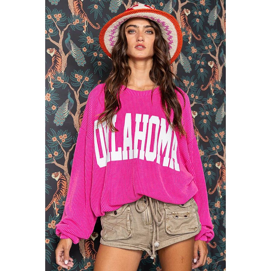 Oklahoma Comfy Oversize Graphic Sweatshirt, Gameday