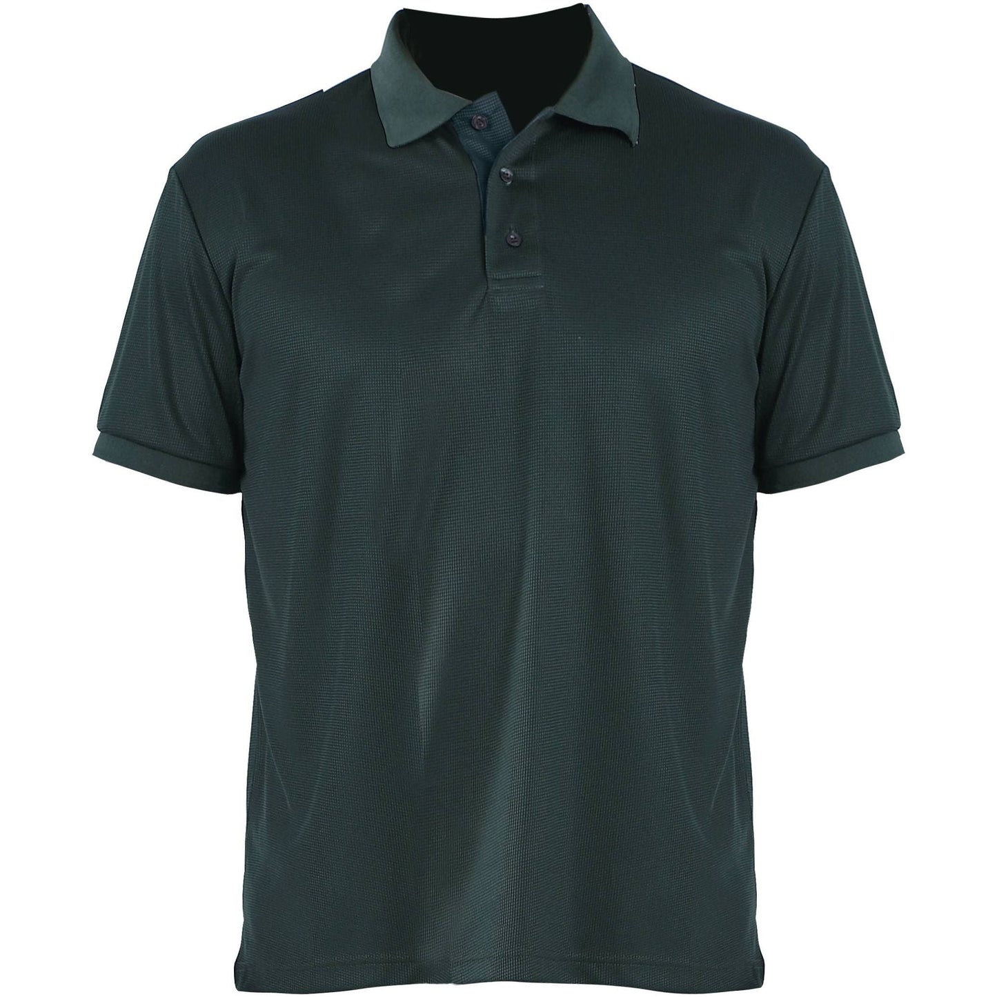 LeeHanTon Men's Short Sleeve Waffit Series Polo Shirt