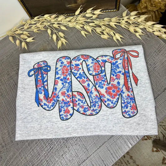 Floral USA T-Shirt