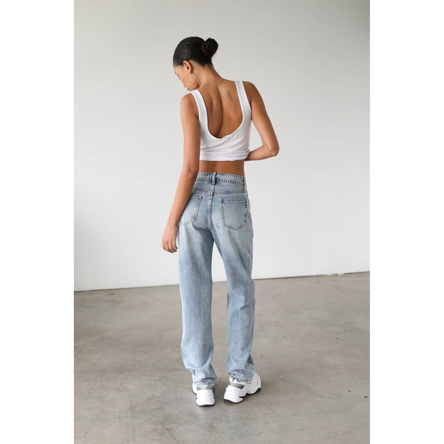 Classic High Rise Straight Leg Denim Jeans- 7180SL