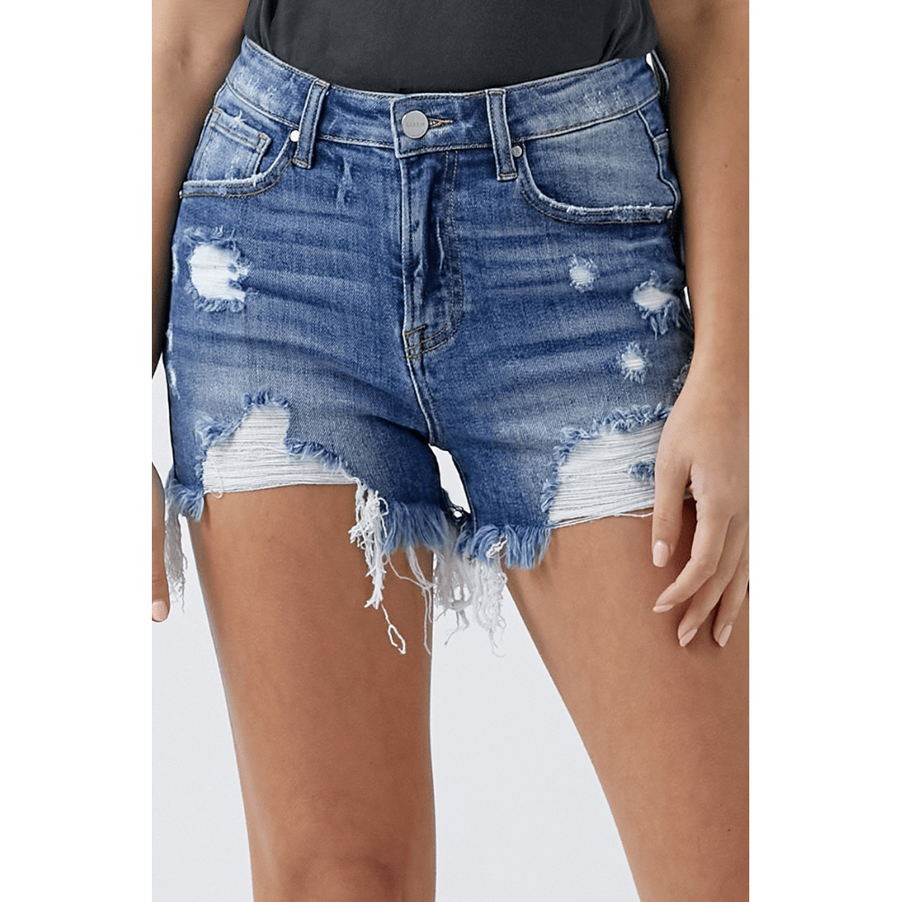 High-Rise Destroyed Shorts