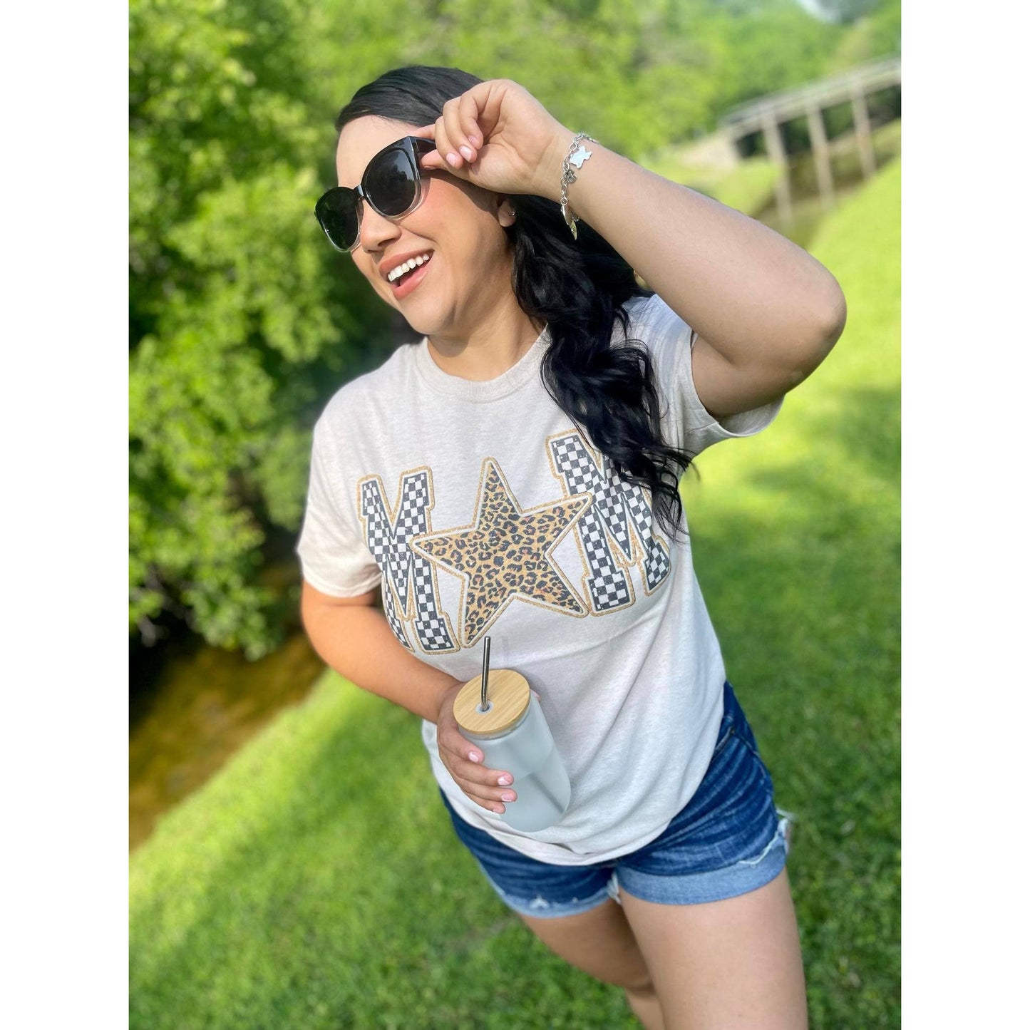 Mom Leopard Star T-shirt