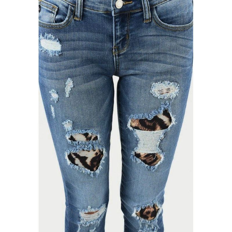 Leopard Print Patch Skinny