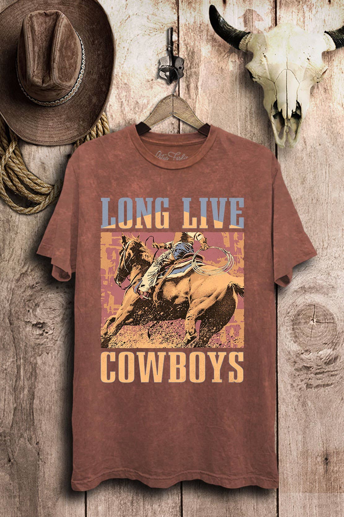 Long Live Cowboys Graphic Top