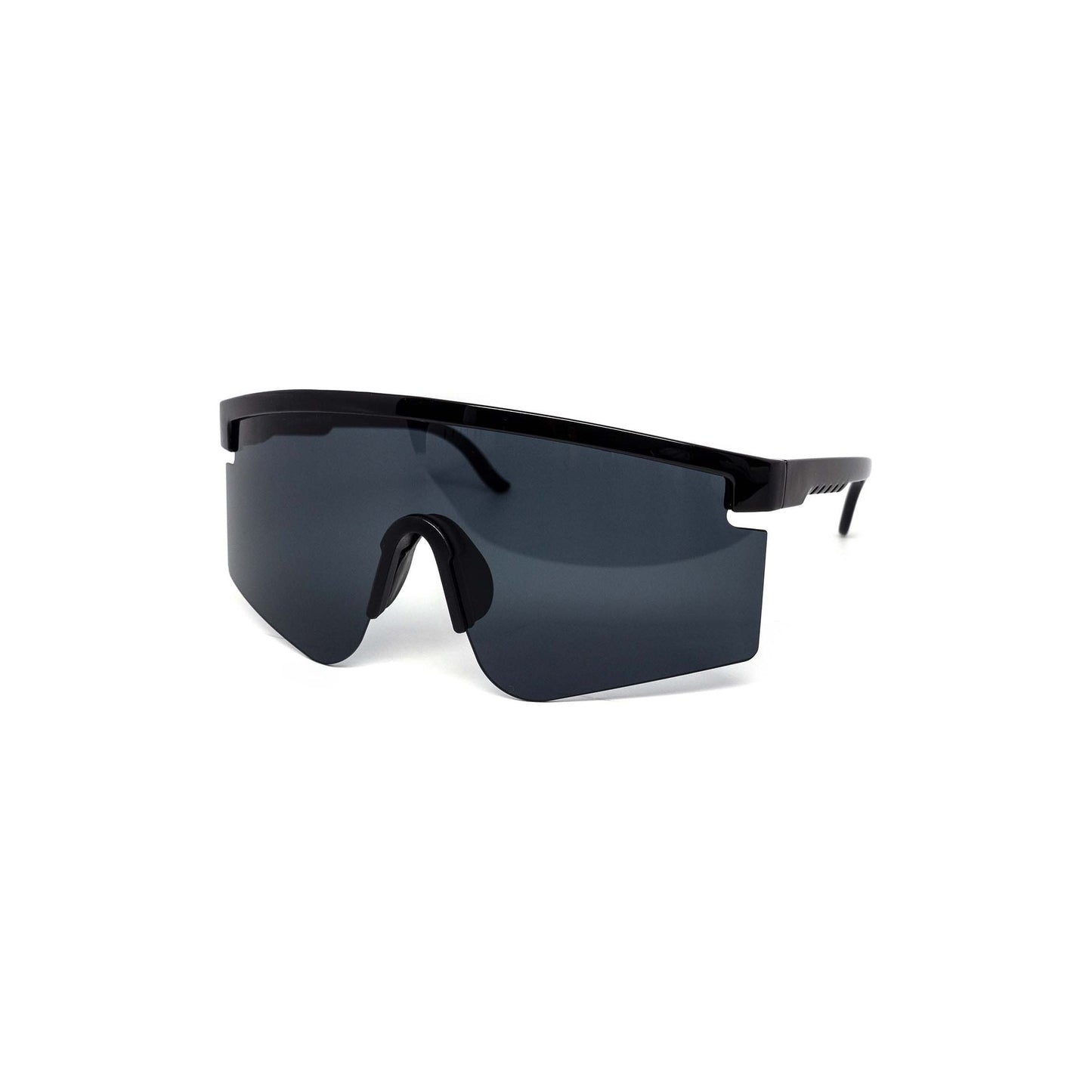 Oversized Sport Splatter Burnt Mirror Sunglasses