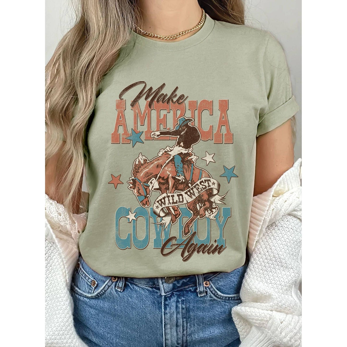 Make America Cowboy Again Graphic Tshirts