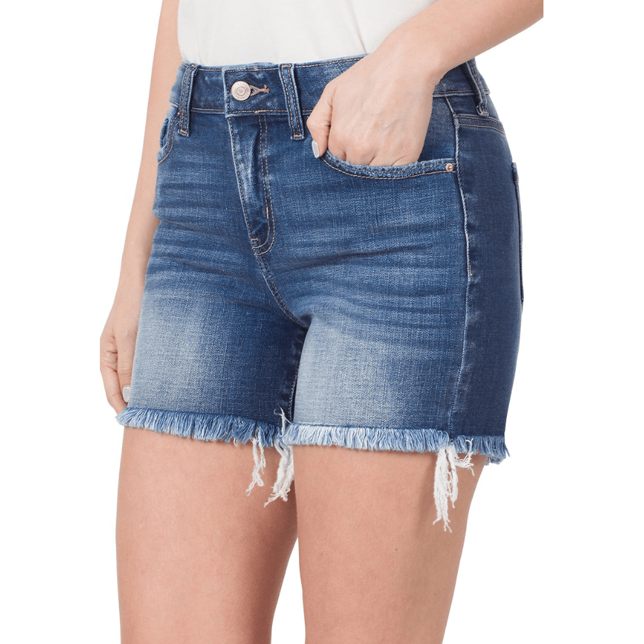 Mid Rise Denim Shorts