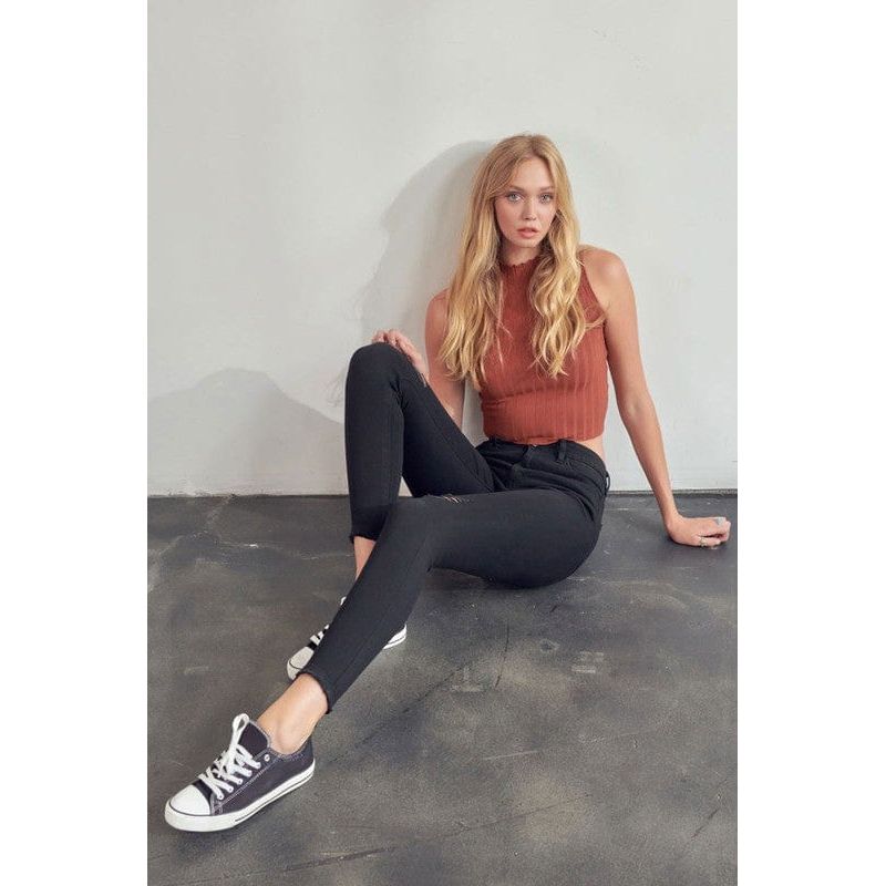 Kancan High Rise Distressed Super Skinny Jeans