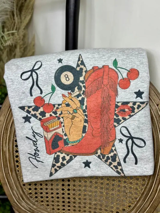 Howdy Boot and Leopard Star (Sub T-Shirt)
