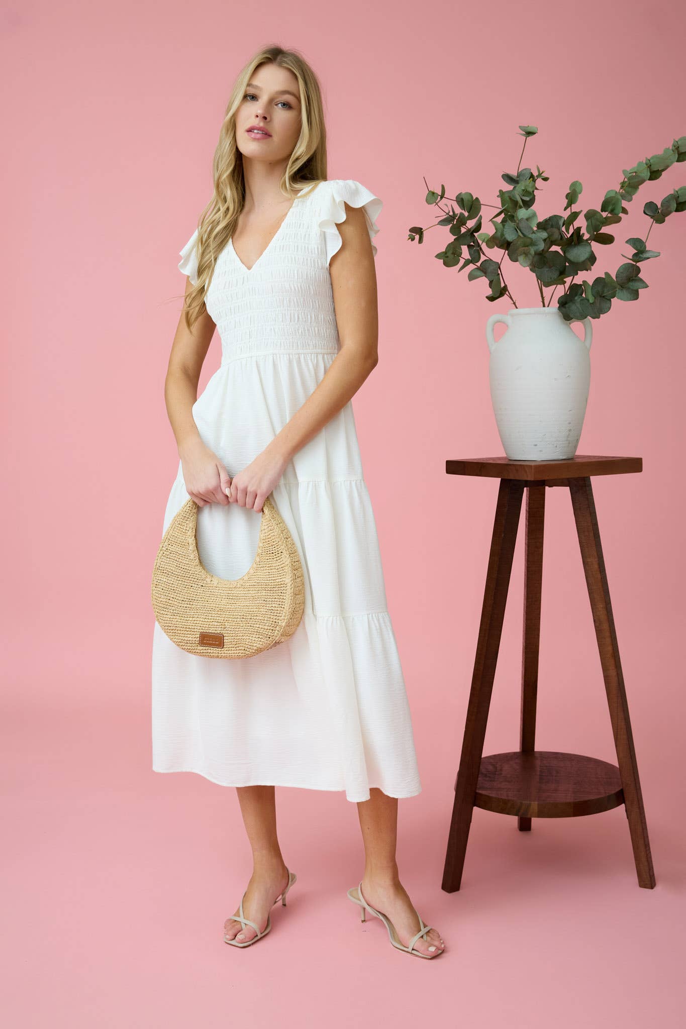 Flutter Sleeve Maxi Dress