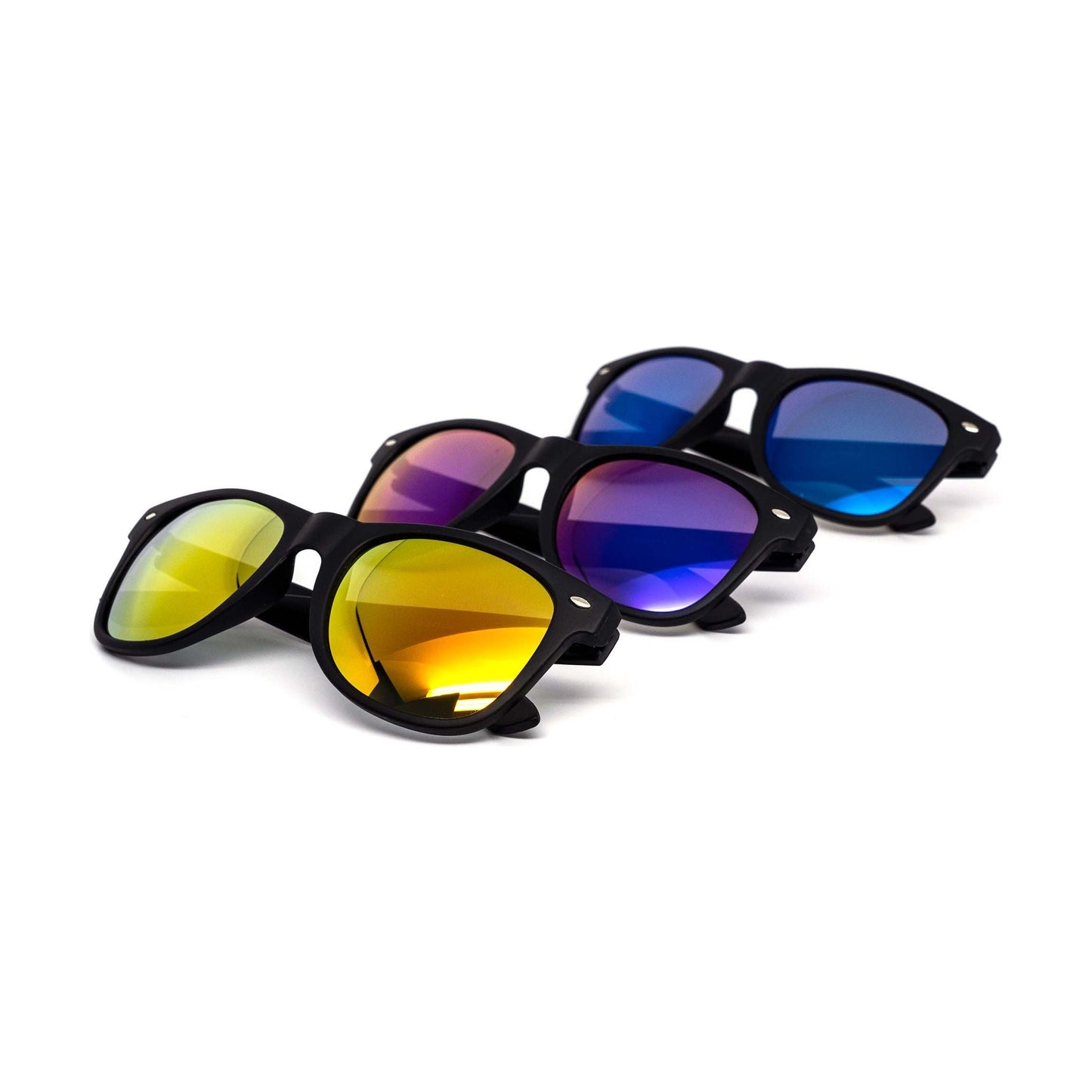 Maddox All-black Soft Touch Burnt Mirror Sunglasses