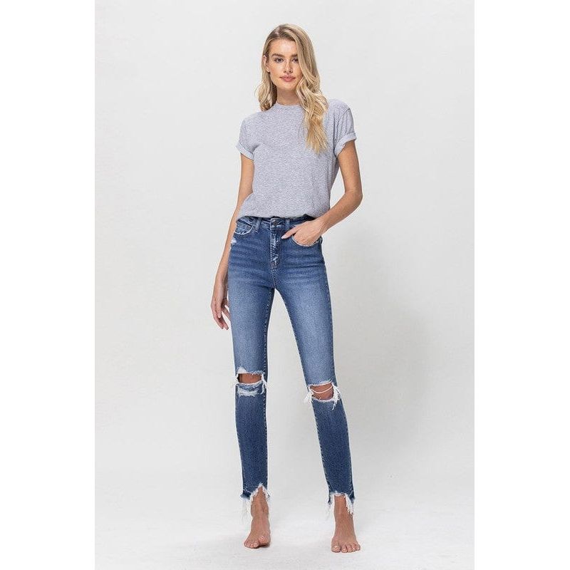 High Rise Ankle Skinny Jeans
