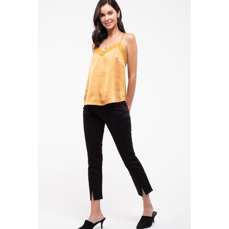 Satin Lace Trim Cami