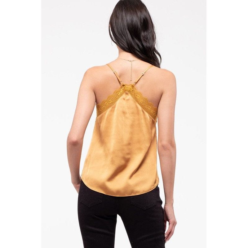 Satin Lace Trim Cami