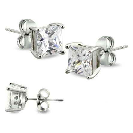 Square studs CZ
