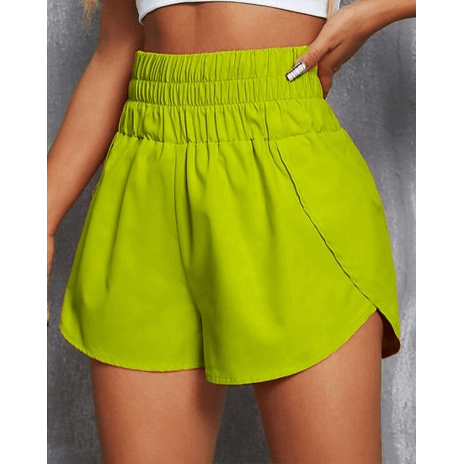 Banding High Waist Athletic Running Workout Shorts