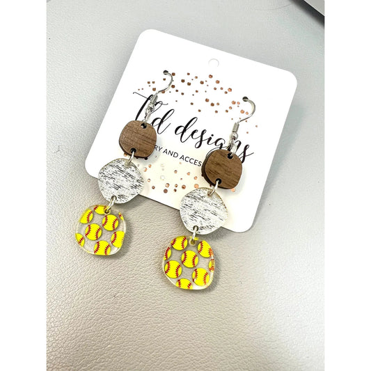 Softball homerun Earring