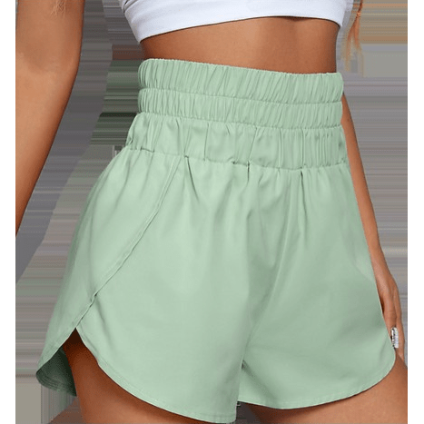 Banding High Waist Athletic Running Workout Shorts