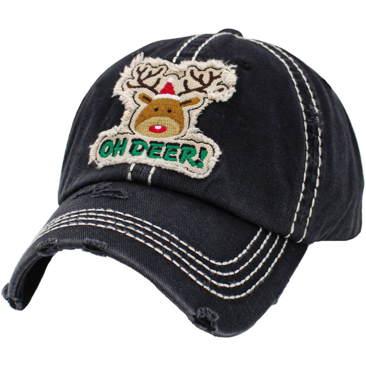 Oh deer washed vintage ballcap
