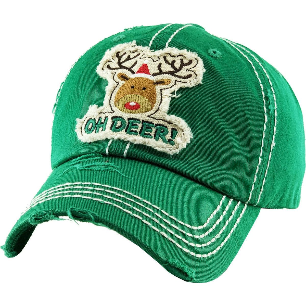Oh deer washed vintage ballcap
