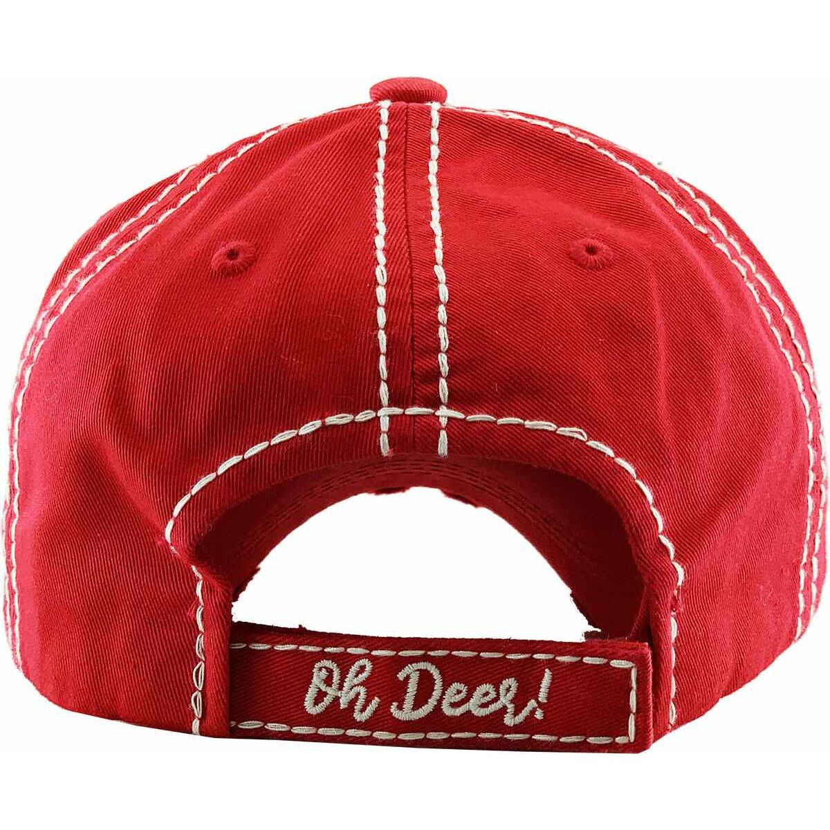 Oh deer washed vintage ballcap
