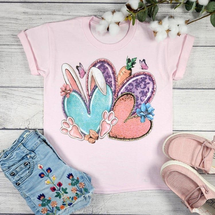 3 Hearts With Bunny Easter *youth*