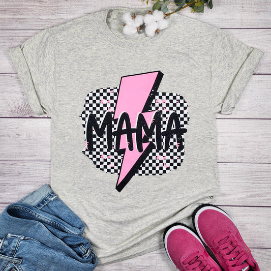 Mama With Pink Bolt T-shirt