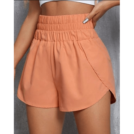 Banding High Waist Athletic Running Workout Shorts