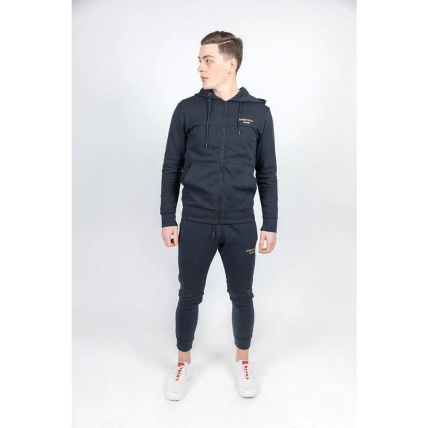 Men sweatpants sweatshirts 2 pieces outfit blue