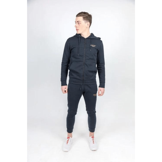 Men sweatpants sweatshirts 2 pieces outfit blue