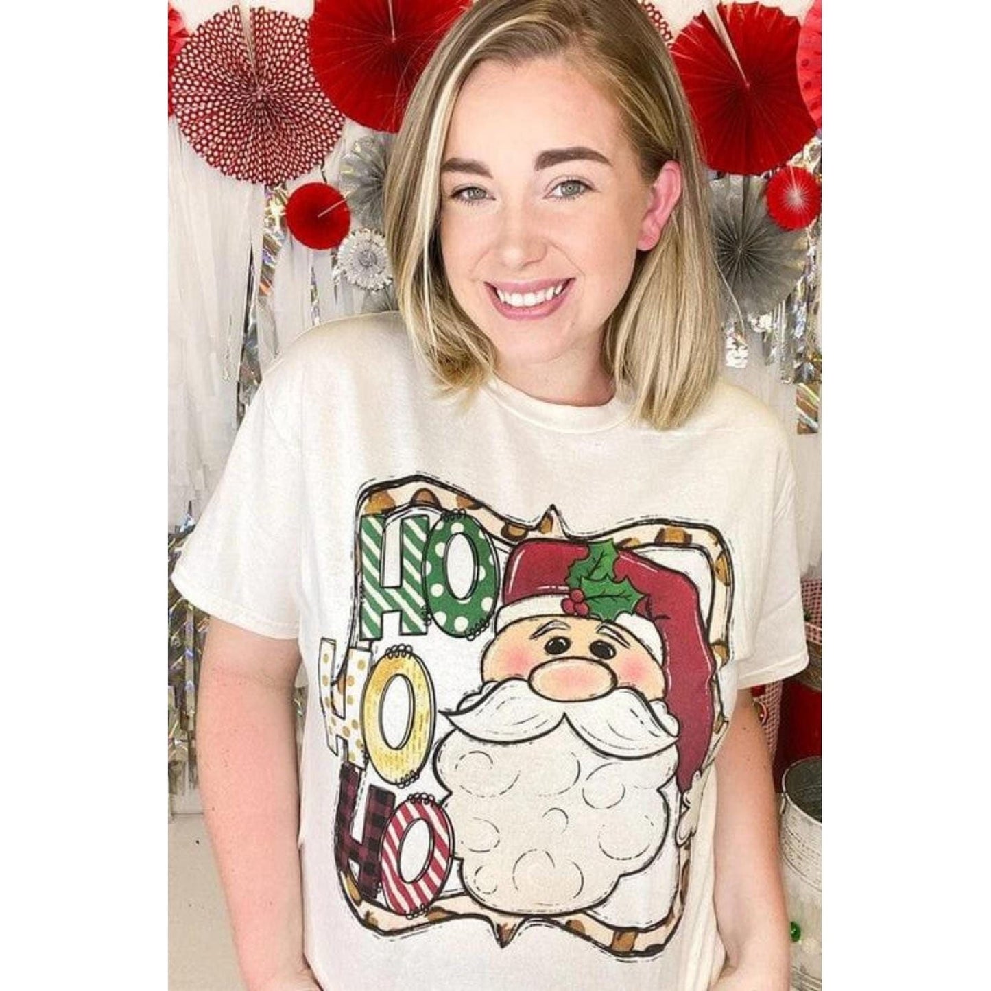 Ho ho ho whimsical santa t-shirt