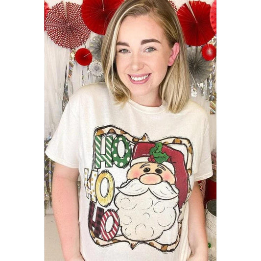 Ho ho ho whimsical santa t-shirt