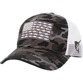 Usa fish flag mesh back ballcap
