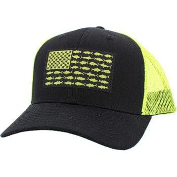 Usa fish flag mesh back ballcap