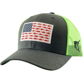 Usa fish flag mesh back ballcap